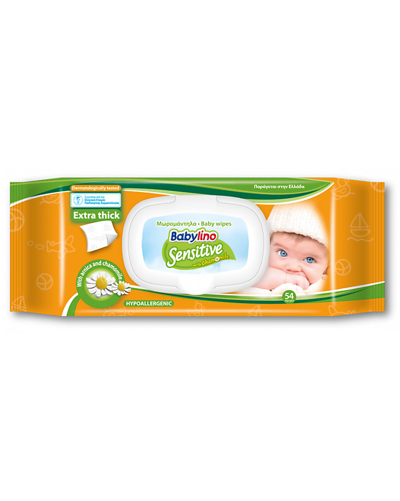 BABYLINO SALVIETTE CON CAMOMILLA 54PZ : 5201263003301