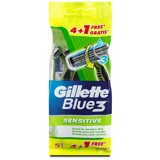 GILLETTE BLUE 3 SENSITIVE USA E GETTA 5P : 7702018011551
