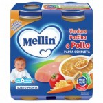 MELLIN VERDURE PASTINA E POLLO 2X250G : 8000050532508