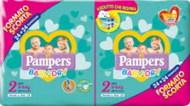 PAMPERS BABY DRY PACCO DOPPIO MINI : 8001480093935